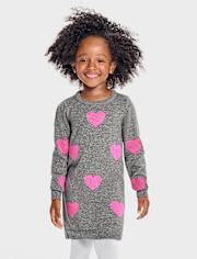 Baby And Toddler Girls Heart Sweater Dress