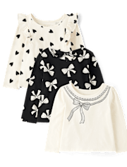 tout-petit, fille Boucle Top 3-Pack