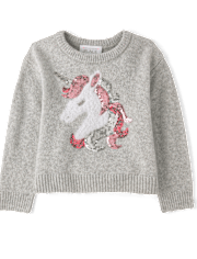 Toddler Girls Sequin Sweater