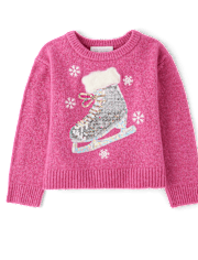 Toddler Girls Sequin Sweater
