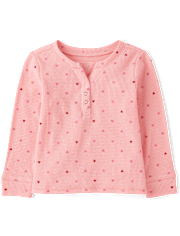 Bébé Et tout-petit, fille Imprimé Isotherme henley Top