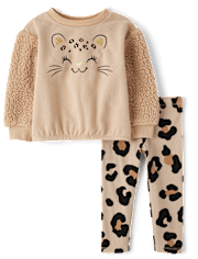 Toddler Girls Leopard 2-Piece Outfit Set