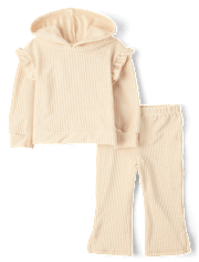 Toddler Girls Ribbed Velour 2-Piece Outfit Set