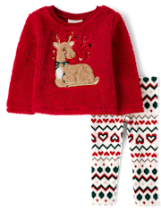Toddler Girls Reindeer 2-Piece Outfit Set