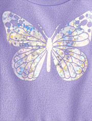 Toddler Girls Sequin Graphic Fleece 2-Piece Outfit Set