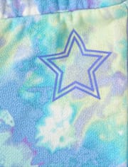Toddler Girls Tie Dye Star Fleece 2-Piece Outfit Set