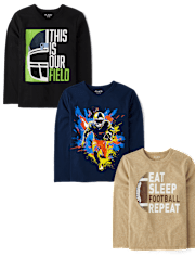 Boys Football Graphic Tee 3-Pack