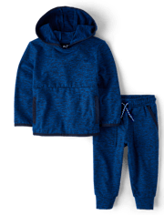 Baby And Toddler Boys Cozy Active Marl Hoodie 2-Piece Outfit Set
