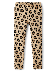 Girls Leopard Ponte Knit Jeggings
