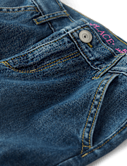 Girls Cargo Wide Leg Jeans
