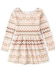 Girls Print Thermal Everyday Dress