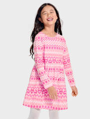 Girls Heart Fairisle Everyday Dress