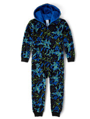 Boys Ninja Microfleece One Piece Pajamas