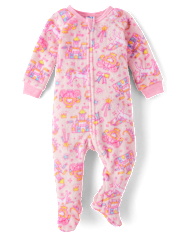 bébé et tout-petit, fille Princess molleton Footed One Piece Pyjama