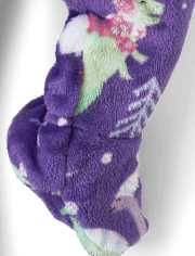 Baby And Toddler Girls Dino Footed One Piece Pajamas - Cozy Fleece