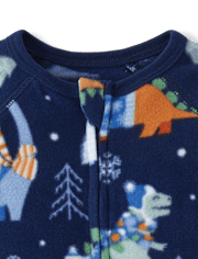 Baby And Toddler Boys Dino Microfleece Footed One Piece Pajamas
