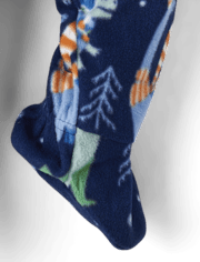 Baby And Toddler Boys Dino Microfleece Footed One Piece Pajamas