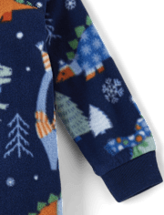 Baby And Toddler Boys Dino Microfleece Footed One Piece Pajamas
