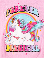 Girls Unicorn Snug Fit Cotton Pajamas