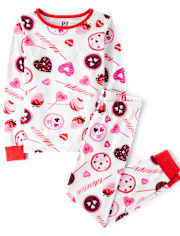 Girls Candy Snug Fit Cotton Pajamas