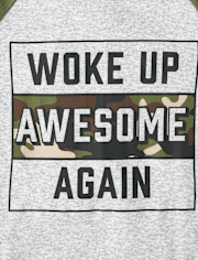 Boys Woke Up Awesome Snug Fit Cotton Pajamas