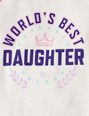 Baby And Toddler Girls World's Best Daughter Snug Fit Cotton Pajamas