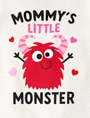 Baby And Toddler Girls Mommy's Monster Snug Fit Cotton Pajamas