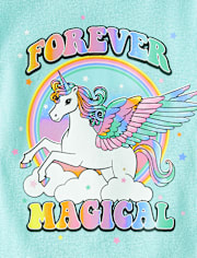 Baby And Toddler Girls Unicorn Snug Fit Cotton Pajamas