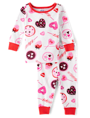 Baby And Toddler Girls Candy Snug Fit Cotton Pajamas