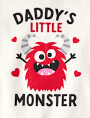 Baby And Toddler Boys Daddy's Monster Snug Fit Cotton Pajamas