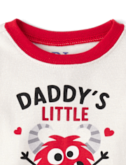 Baby And Toddler Boys Daddy's Monster Snug Fit Cotton Pajamas