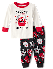 Baby And Toddler Boys Daddy's Monster Snug Fit Cotton Pajamas