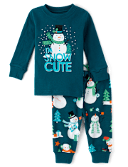 Baby And Toddler Boys Snowman Snug Fit Cotton Pajamas