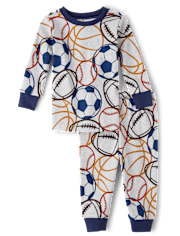 Pyjama de sport ajusté en coton pour bébé et tout-petit garçon