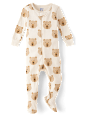 Baby And Toddler Bear Snug Fit Cotton Footed One Piece Pajamas