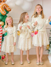 Girls Sequin Sweater