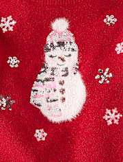 Girls Sequin Graphic Sweater