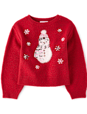 Girls Sequin Graphic Sweater