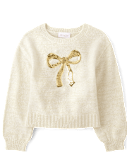 Girls Sequin Graphic Sweater