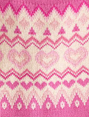 Girls Heart Fairisle Sweater Dress