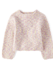 Girls Rainbow Eyelash Sweater