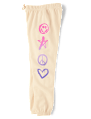 Pantalon de jogging fille imprimé molleton