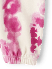 Girls Tie Dye Fleece Jogger Pants