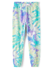 Girls Print Fleece Jogger Pants