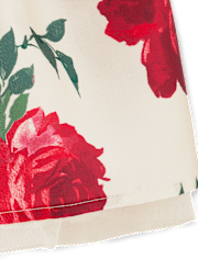 Girls Floral Velour Fit And Flare Dress