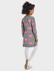 Robe pull coeur pour fille