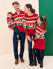 Womens Matching Family Christmas Fairisle Sweater