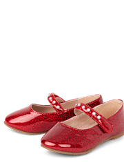 Toddler Girls Jeweled Glitter Ballet Flats