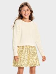 Girls Sequin Sweatshirt Dress