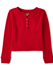 Girls Thermal Henley Top
